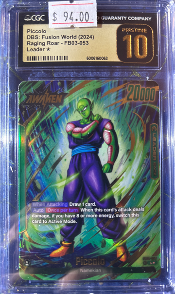 2024 Piccolo DBS Fusion World Raging Roar FB03-053 Leader* CGC 10 Pristine