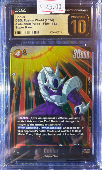 2024 Cooler DBS Fusion World Awakened Pulse FB01-113 Super Rare CGC 10 Pristine