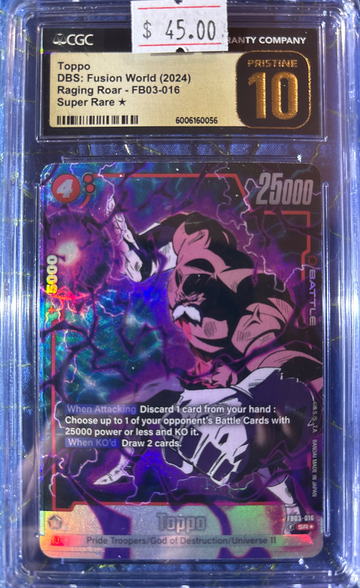 2024 Toppo DBS Fusion World Raging Roar FB03-016 Super Rare* CGC 10 Pristine
