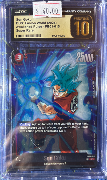 2024 Son Goku DBS Fusion World Awakened Pulse FB01-015 Super Rare CGC 10 Pristine