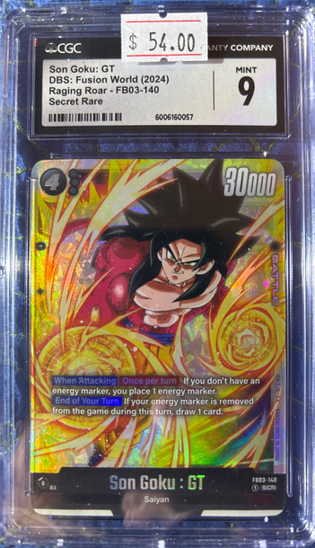 2024 Son Goku: GT DBS Fusion World Raging Roar FB03-140 Secret Rare CGC 9 Mint