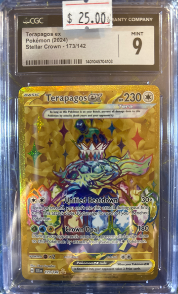 2024 Pokémon Terapagos ex Stellar Crown 173/142 CGC 9 Mint
