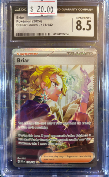 2024 Pokémon Briar Stellar Crown 171/142 CGC 8.5 NM/Mint+