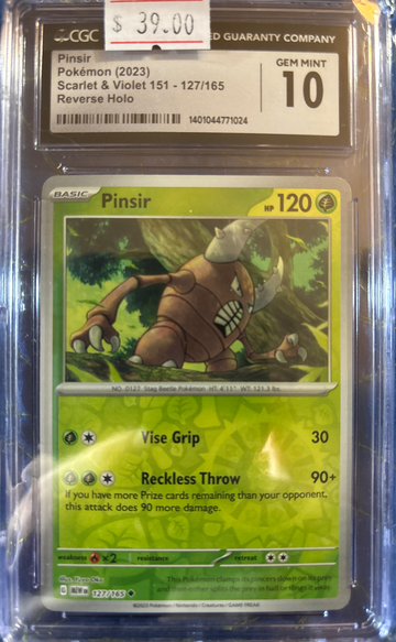 2023 Pokémon Pinsir S&V 151 127/165 Reverse Holo CGC 10 Gem Mint