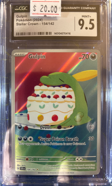2024 Pokémon Gulpin Stellar Crown 154/142 CGC 9.5 Mint+