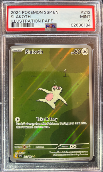 2024 Pokémon Slakoth Surging Sparks 212/191 PSA 9 Mint 