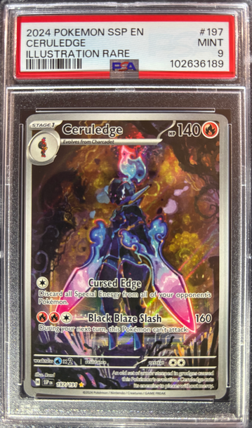 2024 Pokémon Ceruledge Surging Sparks 197/191 PSA 9 Mint