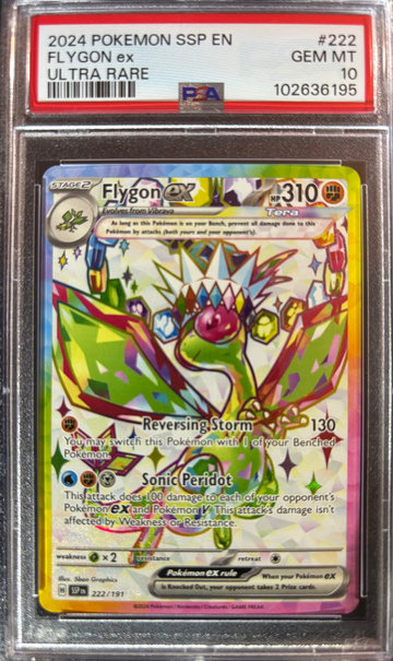 2024 Pokémon Flygon ex Surging Sparks 222/191 PSA 10 Gem Mint
