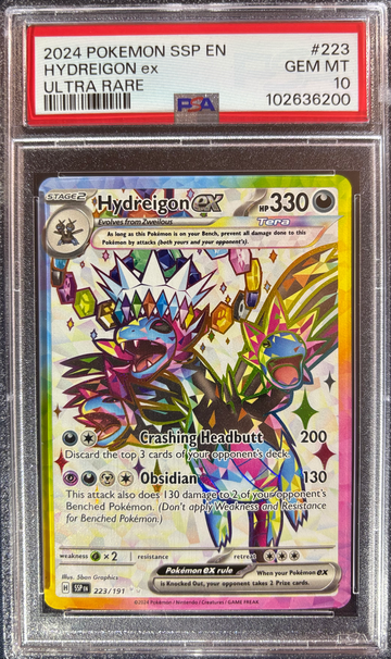 2024 Pokémon Hydreigon ex Surging Sparks 223/191 PSA 10 Gem Mint 