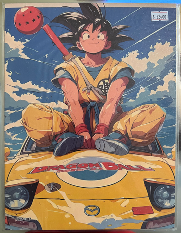 Dragon Ball Fan Art (Feat. Goku/Goku) Double Sided Balsa Wood Framable Print