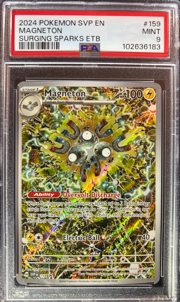 2024 Pokémon Magneton Surging Sparks Black Star ETB Promo #159 PSA 9 Mint  
