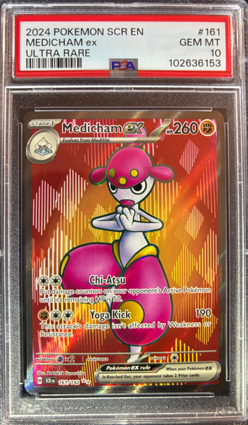 2024 Pokémon Medicham ex Stellar Crown 161/142 PSA 10 Gem Mint