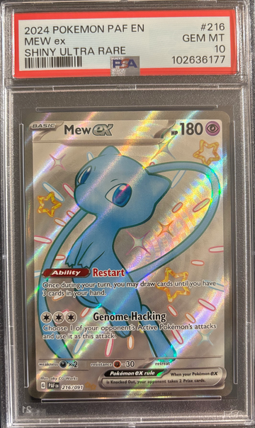 2024 Pokémon Shiny Mew ex Paldean Fates 216/091 PSA 10 Gem Mint