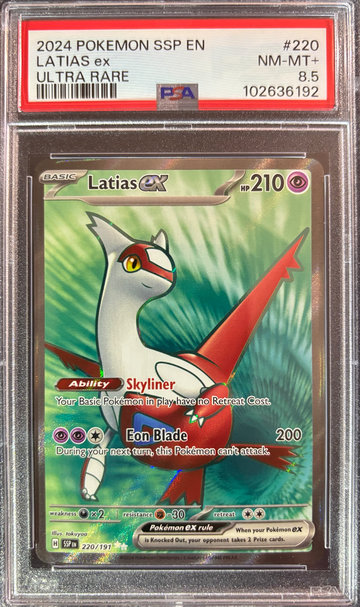 2024 Pokémon Latias ex Surging Sparks 220/191 PSA 8.5 NM/MT+