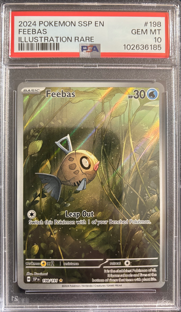 2024 Pokémon Feebas Surging Sparks 198/191 PSA 10 Gem Mint