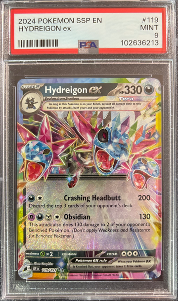 2024 Pokémon Hydreigon ex Surging Sparks 119/191 PSA 9 Mint