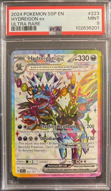 2024 Pokémon Hydreigon ex Surging Sparks 223/191 PSA 9 Mint