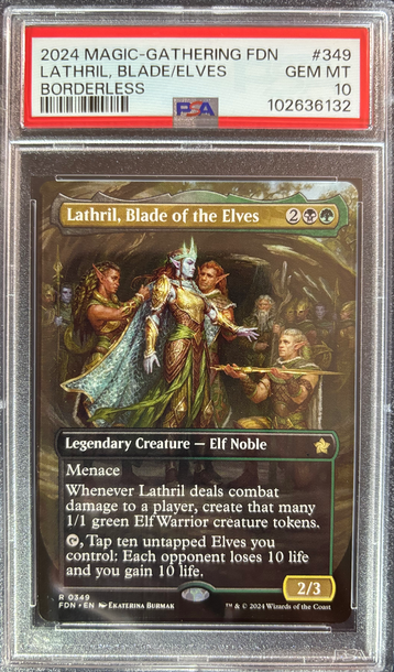 2024 Magic the Gathering Lathril, Blade of the Elves Foundations R0349 PSA 10 Gem Mint