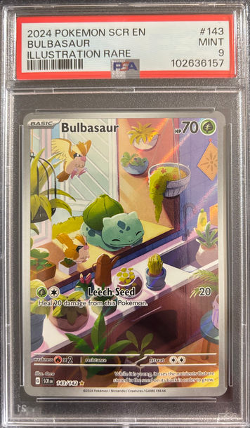 2024 Pokémon Bulbasaur Stellar Crown 143/142 PSA 9 Mint 