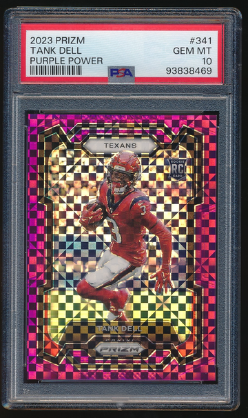 Tank Dell 2023 Panini Prizm Purple Power Parallel PSA 10