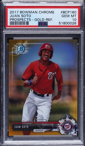 2017 Bowman Chrome Prospects Juan Soto Gold