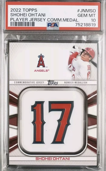 2022 Topps Shohei Ohtani Jersey #17 Medallion #JNM-SO PSA 10