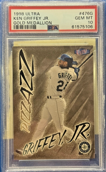 1998 ULTRA GOLD MEDALLION KEN GRIFFEY JR. 476G PSA 10 PIZZAZZ