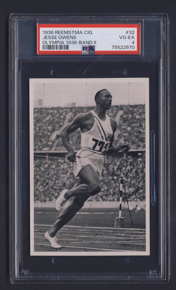 1936 Reemstma #32 Jesse Owens 100m PSA 4