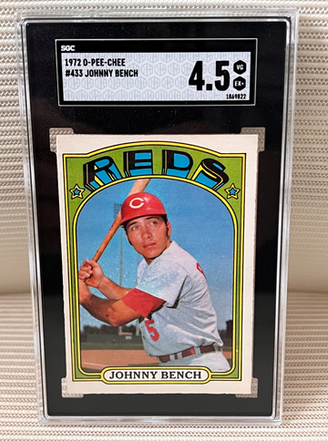 1972 O-Pee-Chee JOHNNY BENCH #433 SGC 4.5 (VG-EX+) *FRESH SLAB