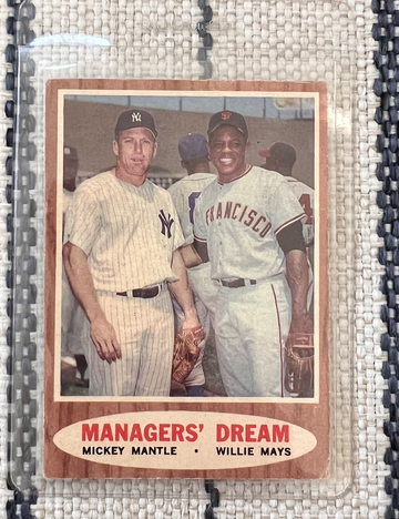 1962 Topps Set-Break # 18 Mickey Mantle Willie Mays Managers Dream Yankees Rare