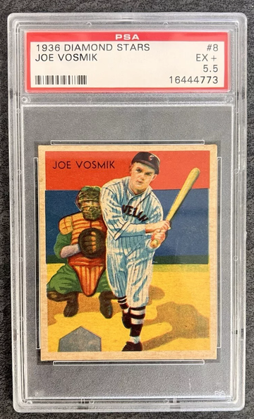 1936 Diamond Stars JOE VOSMIK #8 PSA 5.5 (EX+)