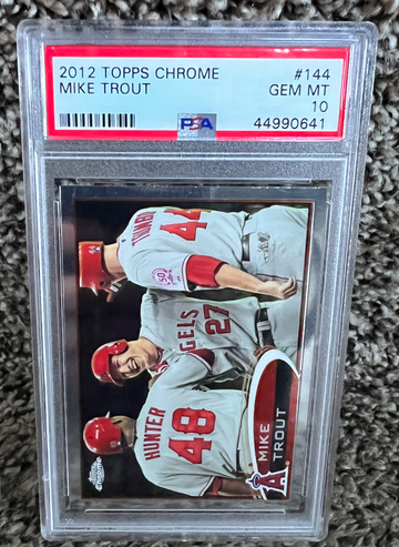 2012 Topps Chrome MIKE TROUT #144 PSA 10 (GEM MINT) Rookie Card