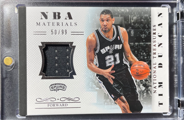 2013-14 National Treasures Tim Duncan NBA Materials /99