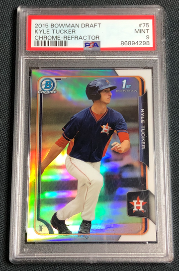 2015 Bowman Draft Chrome 1st Refractor Kyle Tucker RC Rookie Card PSA 9 Astros