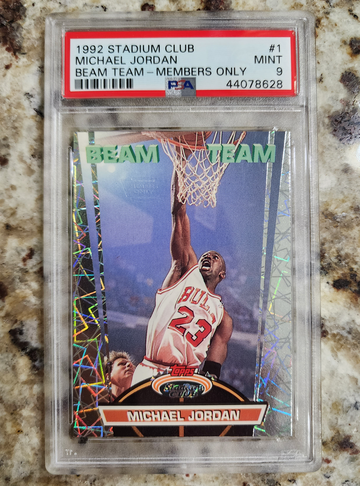 1992 Stadium Club Beam Team "MEMBERS ONLY" MICHAEL JORDAN PSA 9