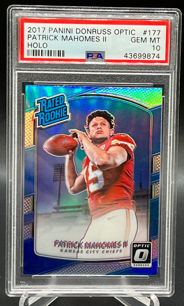 2017 Panini Donruss # 177 optic Patrick Mahomes II HOLO PSA 10