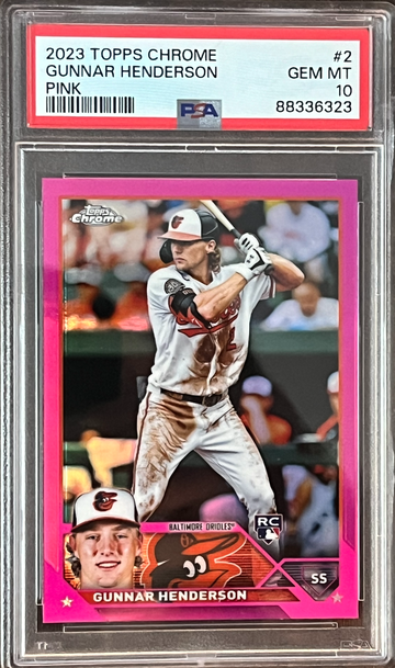 2023 Topps Chrome Gunnar Henderson Pink refractor PSA 10