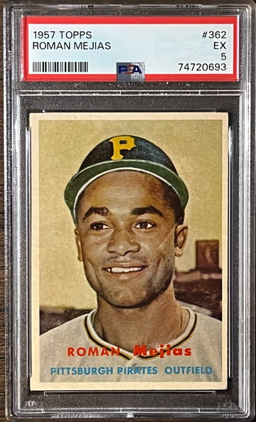 1957 Topps baseball Roman Mejias PSA 5