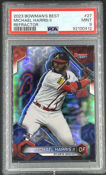 2023 Bowman's Best Michael Harris II Refractor # 27 PSA 9