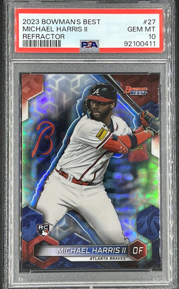 2023 Bowman's Best Michael Harris II Refractor # 27 PSA 10