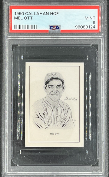 1950 Callahan Hall Of Fame Mel Ott PSA 9