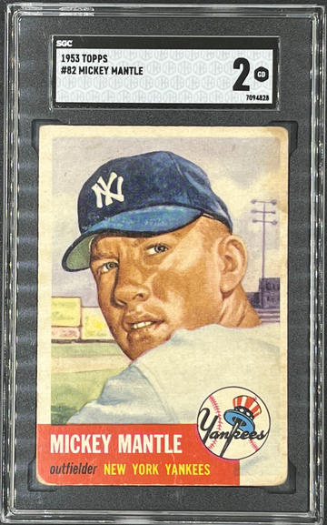 1953 Topps Mickey Mantle # 82 SGC 2