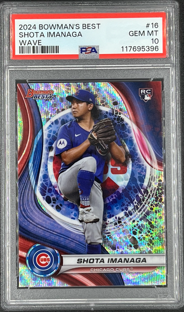 2024 Bowman's Best Shota Imanaga wave # 16 PSA 10