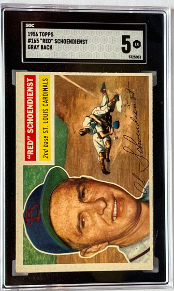 1956 Topps # 165 "Red" Schoendienst SGC 5