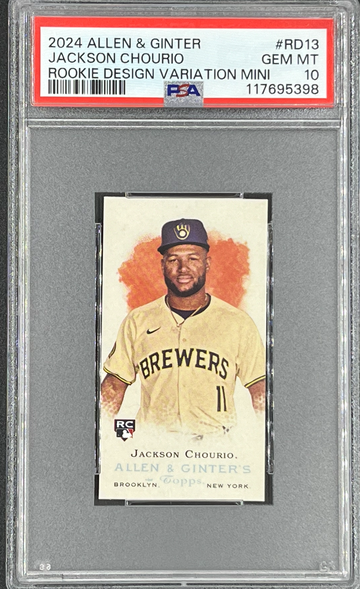 2024 Allen & Ginter Jackson Chourio Rookie design variation mini PSA 10