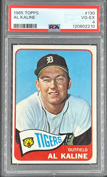 1965 Topps baseball # 130 Al Kaline PSA 4