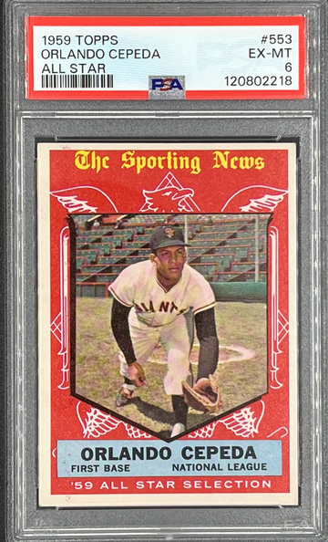 1959 Topps baseball #553 Orlando Cepeda PSA 6