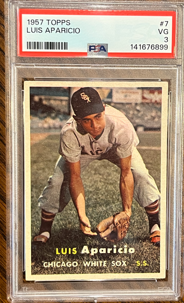 1957 Topps # 7 Luis Aparicio PSA 3