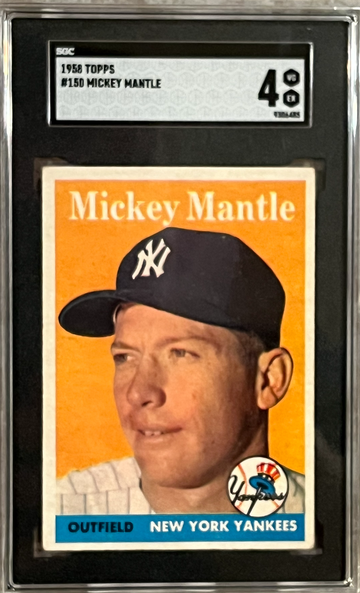 1958 Topps # 150 Mickey Mantle SGC 4