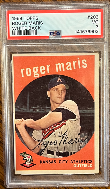 1959 Topps # 202 Roger Maris PSA 3